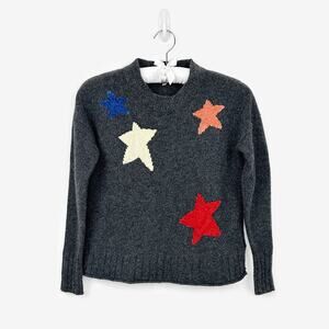 Madewell Starry Night Pullover Sweater Medium Gray Merino Wool Cozy Softcore